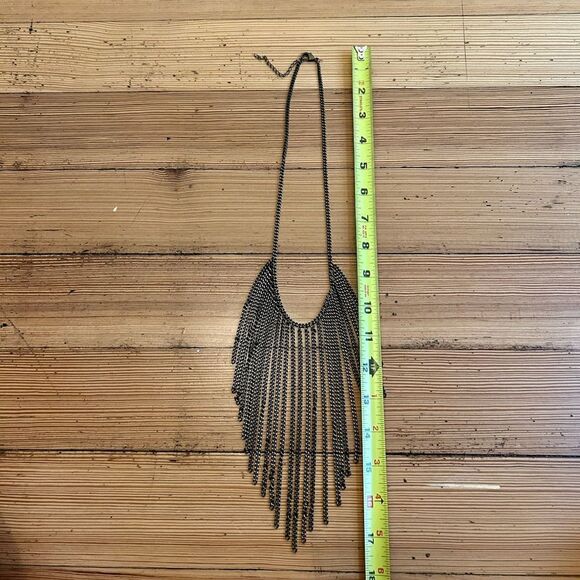 Curb chain curtain necklace. - Picture 7 of 8